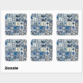 Nederlandse Delft Vierkante Sticker (Vel)