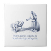 Nederlandse Delft Wilhelm Busch geïnspireerd speel Tegeltje (Voorkant)