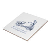 Nederlandse Delft Wilhelm Busch geïnspireerd speel Tegeltje (Zijkant)