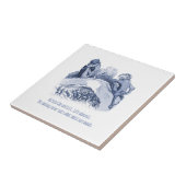 Nederlandse Delft Wilhelm Busch geïnspireerd speel Tegeltje (Zijkant)