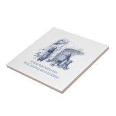 Nederlandse Delft Wilhelm Busch geïnspireerd speel Tegeltje (Zijkant)