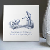 Nederlandse Delft Wilhelm Busch geïnspireerd speel Tegeltje