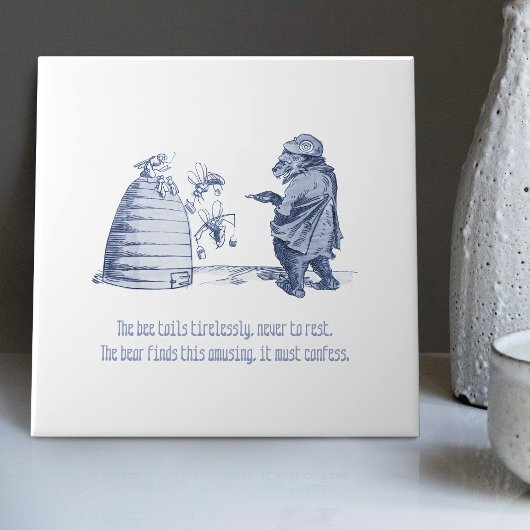 Nederlandse Delft Wilhelm Busch geïnspireerd speel Tegeltje