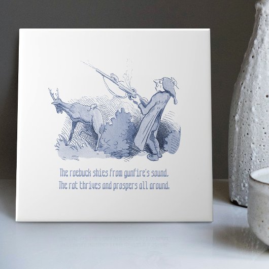 Nederlandse Delft Wilhelm Busch geïnspireerd speel Tegeltje