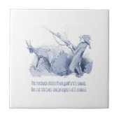 Nederlandse Delft Wilhelm Busch geïnspireerd speel Tegeltje (Voorkant)