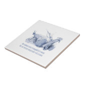 Nederlandse Delft Wilhelm Busch geïnspireerd speel Tegeltje (Zijkant)