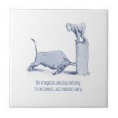 Nederlandse Delft Wilhelm Busch geïnspireerd speel Tegeltje (Voorkant)