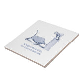 Nederlandse Delft Wilhelm Busch geïnspireerd speel Tegeltje (Zijkant)