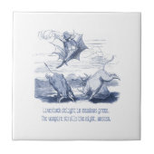 Nederlandse Delft Wilhelm Busch geïnspireerd speel Tegeltje (Voorkant)