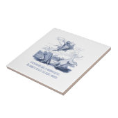 Nederlandse Delft Wilhelm Busch geïnspireerd speel Tegeltje (Zijkant)