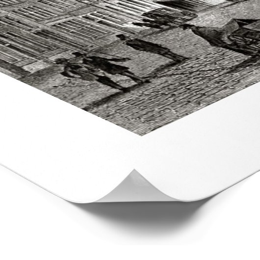  Nederlandse drukkerij Leiden, hoofdstraat Poster (Hoek)