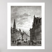  Nederlandse drukkerij Leiden, hoofdstraat Poster (Voorkant)
