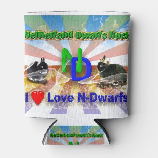 Nederlandse Dwergkonijn Blikjeskoeler (Voorkant)