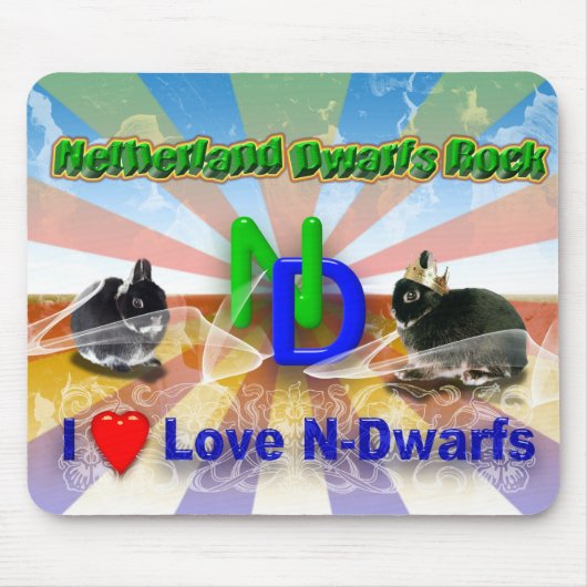 Nederlandse Dwergkonijn Muismat (Voorkant)