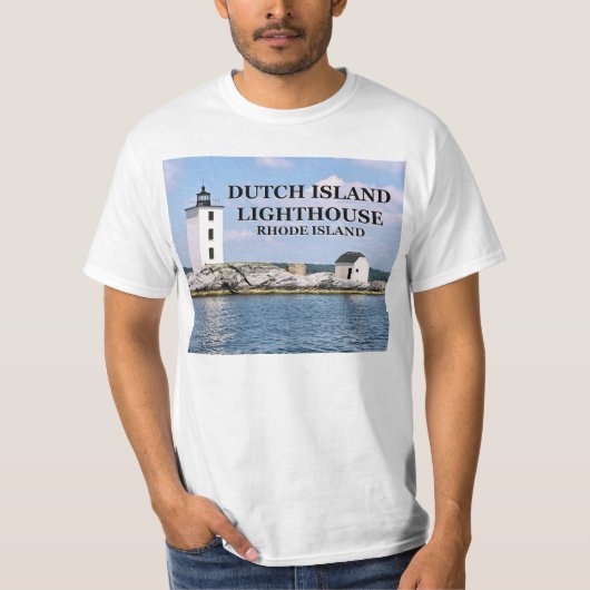 Nederlandse eilandvuurtoren, Rhode Island T-Shirt (Voorkant)