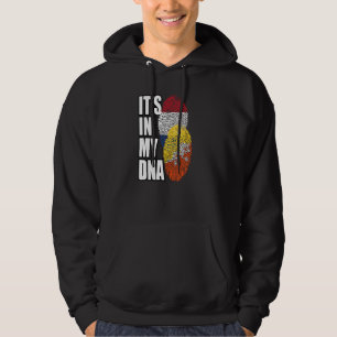 Nederlandse En Bhutaanse Mix DNA Vlag Erfgoed Hoodie