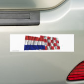 Nederlandse en Noord-Brabant Waving Flags Bumpersticker (Op auto)