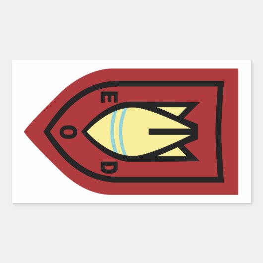 Nederlandse EOD Rechthoekige Sticker (Voorkant)