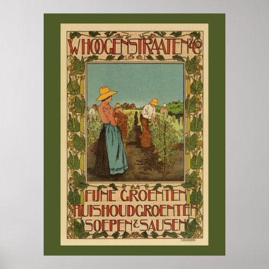 Nederlandse epokgroenten adverteren poster (Voorkant)