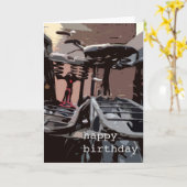 Nederlandse  Fietsen Verjaardag Kaart (Gele Bloem)