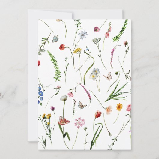 Nederlandse Floral Wreath Baby shower Uitnodiging (Achterkant)