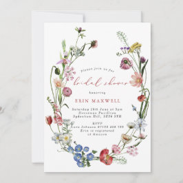 Nederlandse Floral Wreath Bridal Shower Kaart