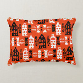 Nederlandse Folk Art Print Accent Kussen