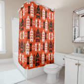 Nederlandse Folk Art Print Douchegordijn (In situ)