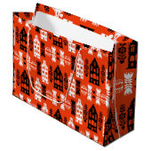 Nederlandse Folk Art Print Groot Cadeauzakje (Voorkant Gekanteld)