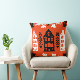 Nederlandse Folk Art Print Kussen