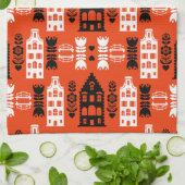 Nederlandse Folk Art Print Theedoek (Gevouwen)
