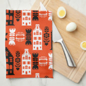 Nederlandse Folk Art Print Theedoek (Quarter Fold)