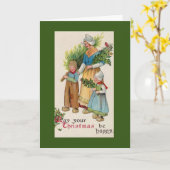 Nederlandse Geïnspireerde kerstkaart Kaart (Gele Bloem)