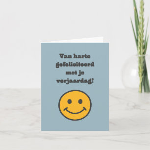 Nederlandse gelukkige verjaardag kaart