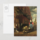 Nederlandse genre Scene, 1668 Briefkaart (Voorkant / Achterkant)