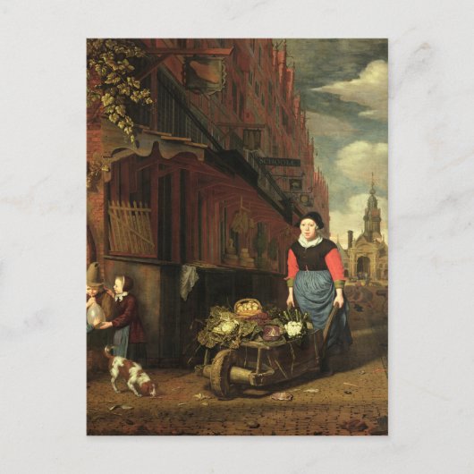 Nederlandse genre Scene, 1668 Briefkaart (Voorkant)