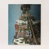 Nederlandse grachtenpanden in Delft Nederland Legpuzzel (Verticaal)