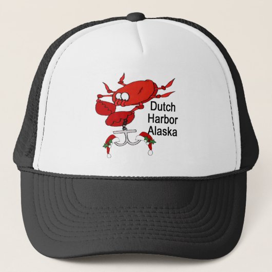 Nederlandse Harbour Alaska-kerstkrab Gevist Trucker Pet (Voorkant)