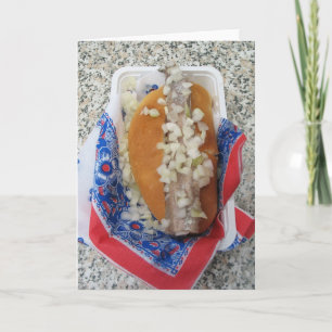 Nederlandse Haringen Broodje met de Kaart van de