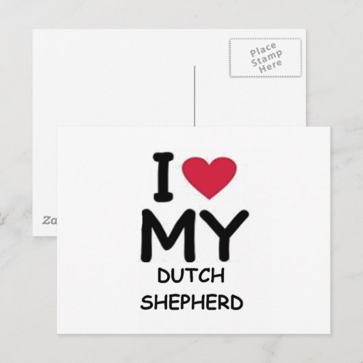 nederlandse herder briefkaart (Voorkant / Achterkant)