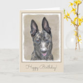 Nederlandse herderdeschildering - Kute Original Do Kaart (Gele Bloem)