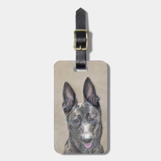 Nederlandse herderdeschilderkunst - Kute Original  Bagagelabel (Voorkant verticaal)