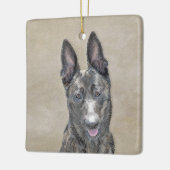 Nederlandse herderdeschilderkunst - Kute Original Keramisch Ornament (Links)