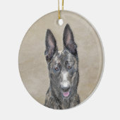 Nederlandse herderdeschilderkunst - Kute Original  Keramisch Ornament (Links)