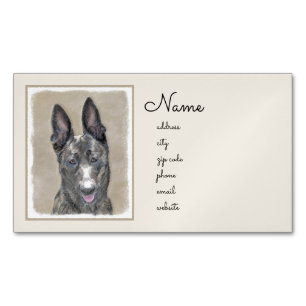 Nederlandse herderdeschilderkunst - Kute Original  Magnetisch Visitekaartje