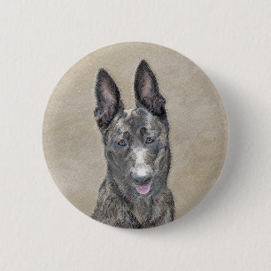 Nederlandse herderdeschilderkunst - Kute Original Ronde Button 5,7 Cm