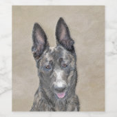 Nederlandse herderdeschilderkunst - Kute Original  Wijn Etiket (Enkel label)