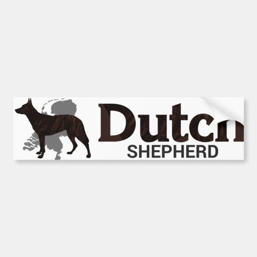 Nederlandse Herdershond - Dutchie Bumpersticker (Voorkant)