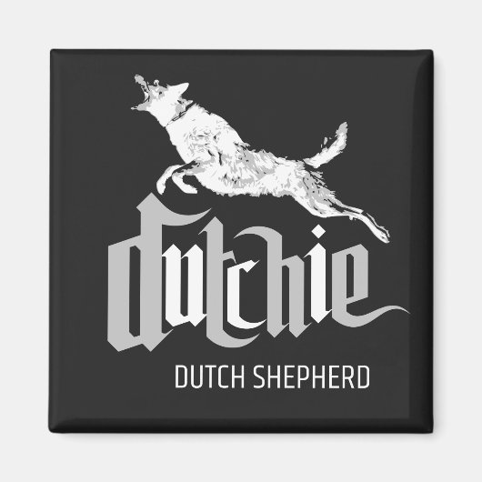 Nederlandse Herdershond - Dutchie - Hollandse Herd Magneet (Voorkant)