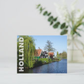 Nederlandse het houthuizen van Schans van Zaanse Briefkaart (Staand voorkant)